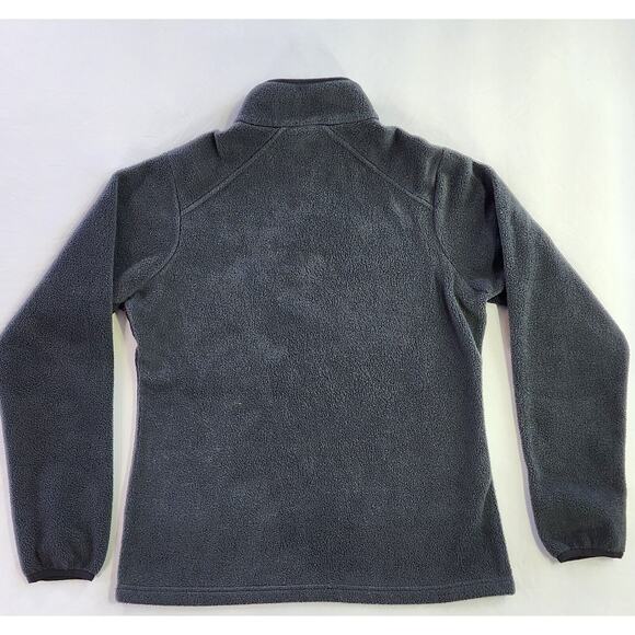 Columbia Sweater Womens Small Black Fleece Pullover 1/4 Snap Mock Neck Jacket - Picture 3 of 10